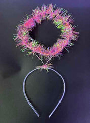 Couronne de lièvre d'ange métallisée rose Nessiworld pour enfant et adulte