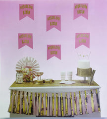 Décoration de drapeau Nessiworld en or rose « Welcome Girl »