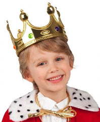 Nessiworld Plastic King Crown Gold Color Child Size