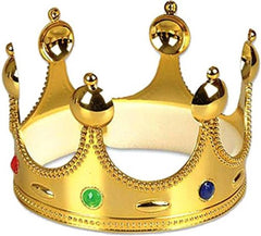Nessiworld Plastic King Crown Gold Color Adult Size 55 cm