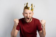 Nessiworld Plastic King Crown Gold Color Adult Size 55 cm