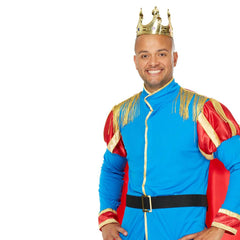 Nessiworld Plastic King Crown Gold Color Adult Size 55 cm