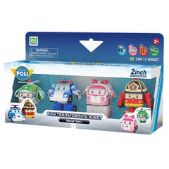 Nessiworld POLI MRT-674 Robocar Poli Mini Transforming Town Rescue Vehicles Set of 4