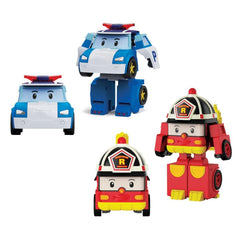 Nessiworld POLI MRT-674 Robocar Poli Mini Transforming Town Rescue Vehicles Set of 4