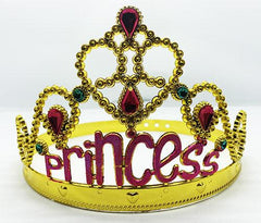 Nessiworld Princess Written Gold Color Adjustable Party Crown 60 cm