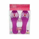 Nessiworld Pretty Pinky Slippers with Bow and Light