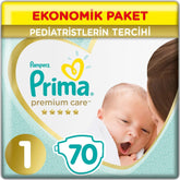 Nessiworld Prima Premium Care Baby Diaper Economic Package 1 Size 70 Pieces