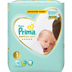 Nessiworld Prima Premium Care Baby Diaper Economic Package 1 Size 70 Pieces