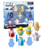 Nessiworld Pudgy Penguins 8 Figure Set S2 Flag Holding Penguin Set