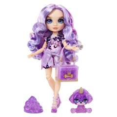 Nessiworld Rainbow High Violet Glitter Slime and Pet Series Doll