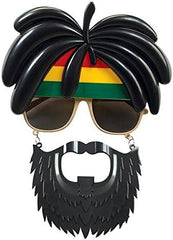 Nessiworld Rasta Wig Rasta Beard Bob Marley Mustache Party Glasses 27x18 cm