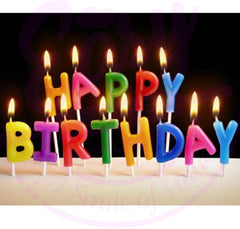NessiWorld Colorful Happy Birthday Writable Birthday Candle