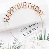 Nessiworld Colorful Crystal Stone Extra Luxury Silver Plated Happy Birthday Crown 16x17 cm