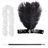 Ensemble d'accessoires rétro Charliston de Nessiworld – Costume Gatsby des années 20 et 90