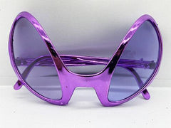 NessiWorld Retro Glasses - 80s 90s Party Glasses Purple Color 8x13 cm