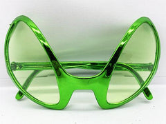 NessiWorld Retro Glasses - 80s 90s Party Glasses Green Color 8x13 cm