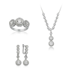 Silver White Stone Waterway Women's Set