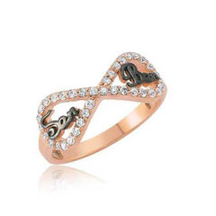 Silver You Me Eternity Rose Women's Ring