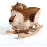 Safeline Baby Plush Wooden Rocking Toy Lion
