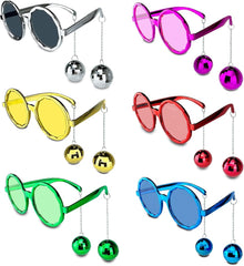 Boucles d'oreilles boule disco Nessiworld, lunettes rétro hawaïennes, 5 couleurs, 6 pièces