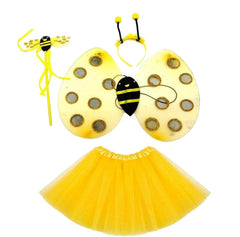 Ensemble de costumes d'abeille jaune Nessiworld (tutu, ailes, couronne, baguette)