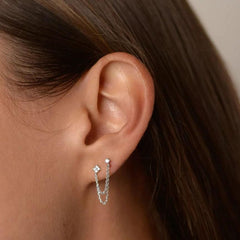 Sarkan Zincir Küpe - MeanYou