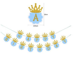 Fanion décoratif à paillettes « Joyeux anniversaire » de NessiWorld, 3 mètres, bleu