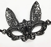 Nessiworld Black Color Lace Cut Lace Embroidered Prom Party Mask No 7