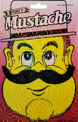 Nessiworld Black Color Realistic Looking Adhesive Party Moustache Fake Hairy Bully Mustache Model 1