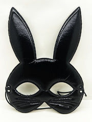 Nessiworld Black Color Fabric Material Eva Rabbit Mask 19x15 cm