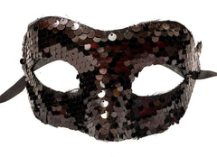 Nessiworld Black Color Sequined Sequin Party Mask Prom Venetian