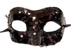 Nessiworld Black Color Sequined Sequin Party Mask Prom Venetian