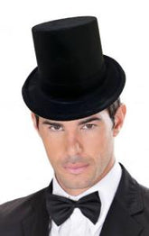 NessiWorld Siyah Renk Plastik Nubuk Kadife Kaplama Fötr Şapka 11 cm