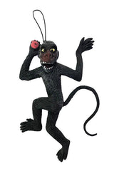 NessiWorld Black Color Soft Plastic Joke Chimpanzee Monkey Keychain Joke Material