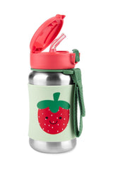 Nessiworld Skip Hop Zoo Stainless Steel Straw Water Bottle 350 ml Strawberry