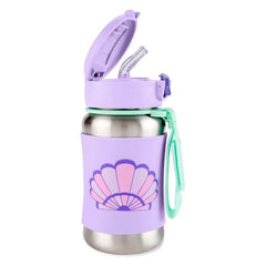 Nessiworld Skip Hop Zoo Stainless Steel Straw Water Bottle 350 ml Sea Shell