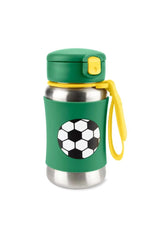 Nessiworld Skip Hop Zoo Stainless Steel Water Bottle with Straw 350 ml Football
