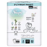 Nessiworld Sleepy Bio Natural Baby Diaper 2 Pack 4 Size 82 Pieces