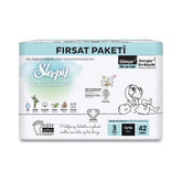 Nessiworld Sleepy Bio Natural Diaper Opportunity Pack 3 Size 42 Pieces