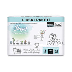 Nessiworld Sleepy Bio Natural Diaper Opportunity Pack 3 Size 42 Pieces