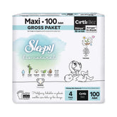 Nessiworld Sleepy Bio Natural Baby Diaper Gross Package 4 Size 100 Pieces