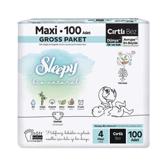 Nessiworld Sleepy Bio Natural Baby Diaper Gross Package 4 Size 100 Pieces