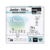 Nessiworld Sleepy Bio Natural Baby Diaper Gross Package 5 Size 100 Pieces