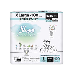 Nessiworld Sleepy Bio Natural Baby Diaper Gross Package 6 Size 100 Pieces