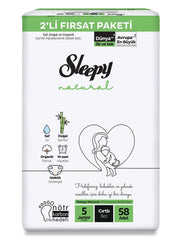 Nessiworld Natural Baby Diaper 2 Pack 5 Size 58 Pieces