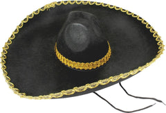 Nessiworld Sombrero Mexican Hat Mariachi Gold Stripe Adult Size