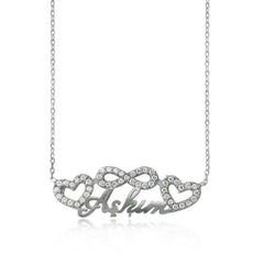 Silver Infinity Heart Love Women's Necklace