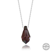 Swarovski Crystal Stone Amethyst Silver Women's Necklace