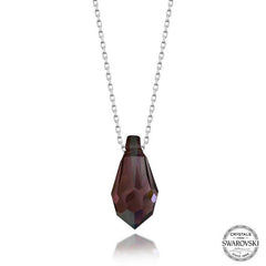 Swarovski Crystal Stone Amethyst Silver Women's Necklace