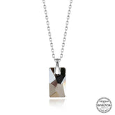 Swarovski Crystal Stone Baguette Silver Women's Necklace